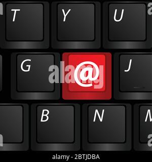 Tastatur mit Symbol Affe Vektor-Illustration Stock Vektor