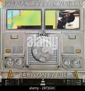 Cover des Vinylalbums Babylon von Bus von Bob Marley und The Wailers Stockfoto