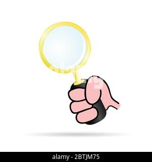 Lupe in Hand Vektor Illustration Stock Vektor