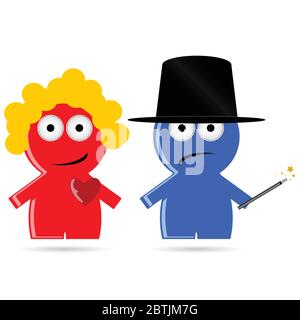 Magic People Symbol Vektor-Illustration Stock Vektor