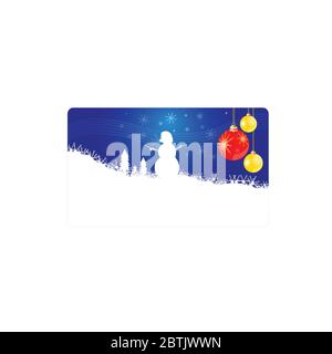 Schneemann neue 2013 Jahre Vektor-Illustration Stock Vektor