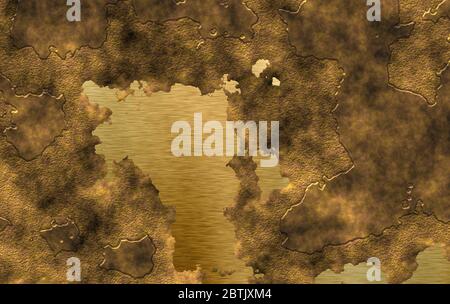 Abstraktes Metall Gold Rost Hintergrund Stockfoto