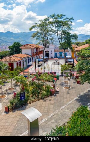 Luftaufnahme des Pueblito Paisa, ein Ort auf Medellin Stadt besucht für fast jeden Touristen, die in diese kolumbianische Stadt kommen Stockfoto