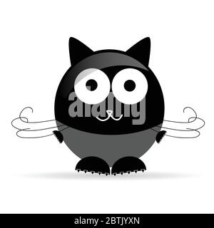 Süße und niedliche Katze Vektor Illustration Stock Vektor