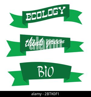Denken Sie grüne Farbe Vektor Illustration Stock Vektor