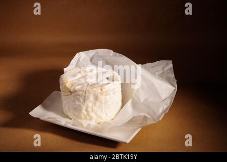 Weicher weißer cremiger französischer Käse Stockfoto