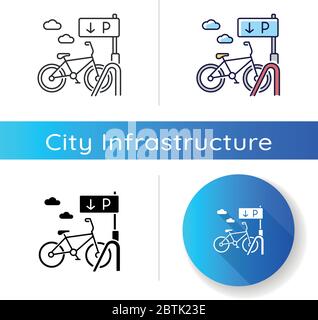 Symbol für Fahrradparkplätze Stock Vektor