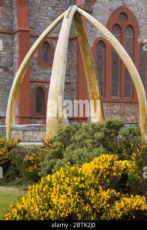 Walebone Arch in Christchurch Cathedral in Port Stanley, Falklandinseln (Islas Malvinas), Großbritannien, Südamerika Stockfoto