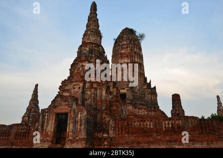 Wat Chaiwatthanaram, einer der schönsten Tempel in Ayutthaya Stockfoto