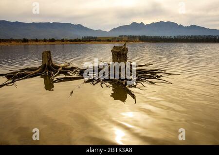 Das Wasser des Wasserreservoirs Südafrika Stockfoto