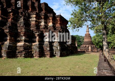 Ehemalige Ordinationshalle des Wat Phra Kaew in Kamphaeng Phet Stockfoto