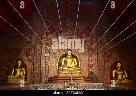 Phra Buddha Sihing Statue im Wat Phra Singh in Chiang Mai Stockfoto