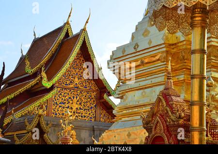 Wat Phra That Doi Suthep in Chiang Mai, wahrscheinlich der schönste Tempel in Thaliand Stockfoto