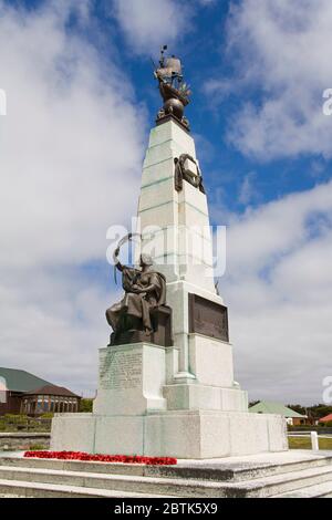 1914 Schlacht am Falklands Memorial in Port Stanley, Falklandinseln (Islas Malvinas), Vereinigtes Königreich, Südamerika Stockfoto