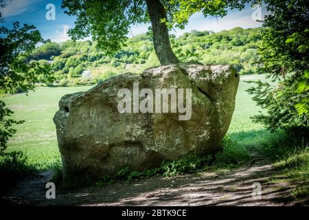 Der Whitehorse Stone, möglicherweise die Überreste eines neolithischen Kammersteins bei Aylesford, Kent, Großbritannien Stockfoto