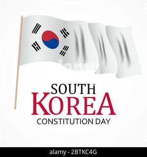 Südkorea Constitution Day Hintergrund Vektor Illustration Stock Vektor