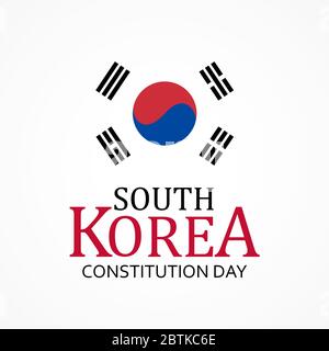 Südkorea Constitution Day Hintergrund Vektor Illustration Stock Vektor