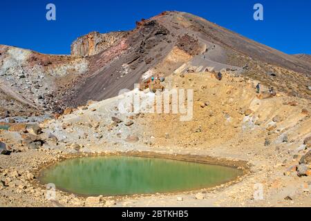 Die Emerald Lakes im Tongariro Nationalpark Stockfoto