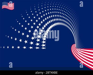 4. Juli-Hintergrund-Design-Vektorgrafiken Stock Vektor