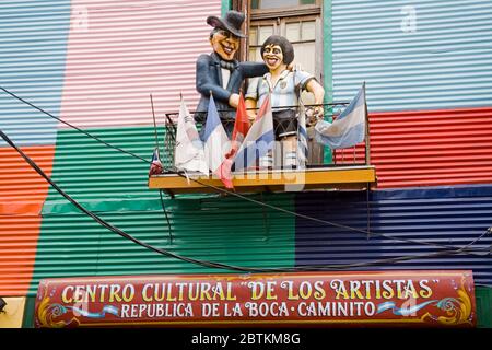 Centro Cultural De Las Artistas auf der El Caminito Straße, La Boca Bezirk von Buenos Aires, Argentinien, Südamerika Stockfoto