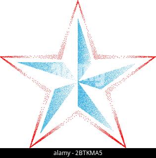 Vektorgrafik Mit Sternstich Stock Vektor