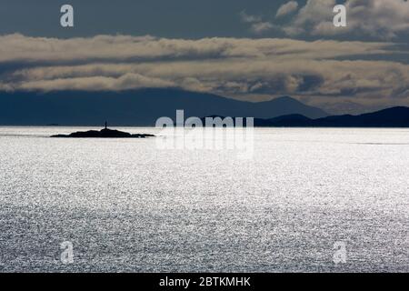 Insel im Beagle Kanal bei Ushuaia, Feuerland, Patagonien, Argentinien Stockfoto