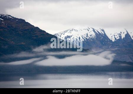 Fjord zum Amalia Gletscher im O'Higgins Nationalpark, südliches Patagonisches Eisfeld, Chile, Südamerika Stockfoto