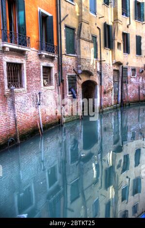 Leerer Venedig-Kanal Stockfoto