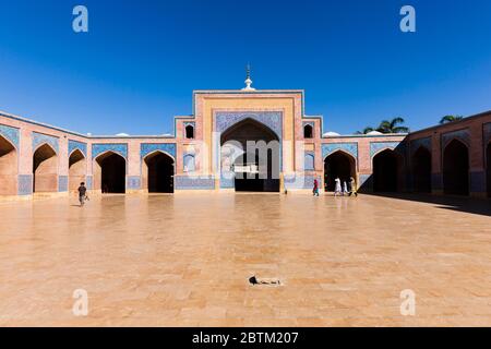 Innenhof der Shah Jahan Moschee, Jamia Masjid von Thatta, Thatta, Sindh Provinz, Pakistan, Südasien, Asien Stockfoto