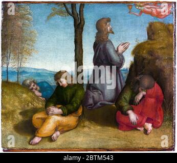 Raphael, die Agonie im Garten, Öl auf Holzmalerei, um 1504 Stockfoto