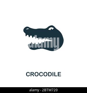 Krokodil-Ikone aus australien Kollektion. Einfache Linie Krokodil Symbol für Vorlagen, Web-Design und Infografiken Stock Vektor