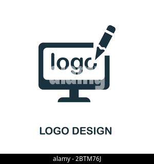 Logo Design Symbol. Einfache Illustration aus der kreativen Paketkollektion. Creative Logo Design Icon für Web-Design, Vorlagen, Infografiken und vieles mehr Stock Vektor