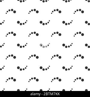 Halbton Swoosh gepunkteten Element nahtlose Muster. Ornament kann für Geschenkpapier, Muster füllt, Web-Seite Hintergrund, Oberflächen-Texturen und verwendet werden Stock Vektor