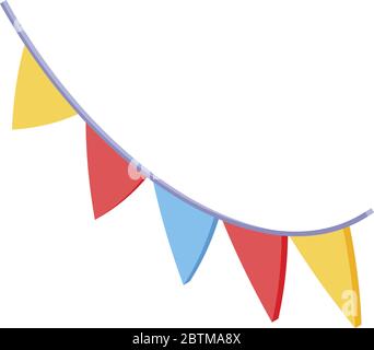 Symbol für „Wire Party Flags“, isometrische Ausführung Stock Vektor