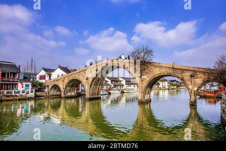 China, Nahe Shanghai City, Zujiajiao Village, Stockfoto