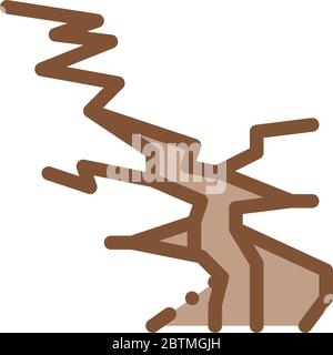 Erdschluss Erdbeben Symbol Vektor-Illustration Stock Vektor