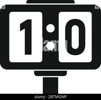 Symbol für die Punktzahl der Fußballtabelle. Einfache Illustration von Fußball Tabelle Score Vektor-Symbol für Web-Design isoliert auf weißem Hintergrund Stock Vektor