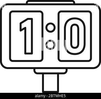 Fußball Tabelle score Symbol. Überblick Fußball Tabelle score Vektor Symbol für Web Design auf weißem Hintergrund Stock Vektor