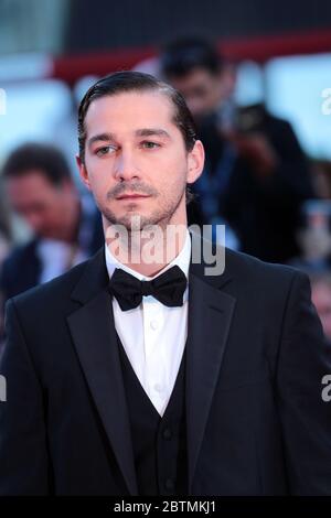 VENEDIG, ITALIEN - SEPTEMBER 06: Shia LaBeouf nimmt am 6. September 2012 in Venedig an der Premiere von "The Company You Keep" Teil Stockfoto