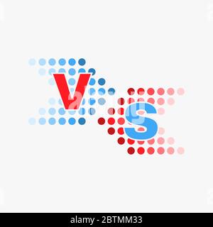 VS Buchstaben für Sport, Spiel, Kampf, Kampf, Match. Versus-Logo. Stock - Vektorgrafik. Stock Vektor