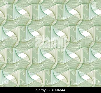 Flyer, Gutschein, Diplom, Gutschein, Ticket, Scheck, Geschenkkarte grüner Hintergrund, Hintergrund-Design. Guilloche Vektor braun Muster. Guilloche Hintergrund Stock Vektor