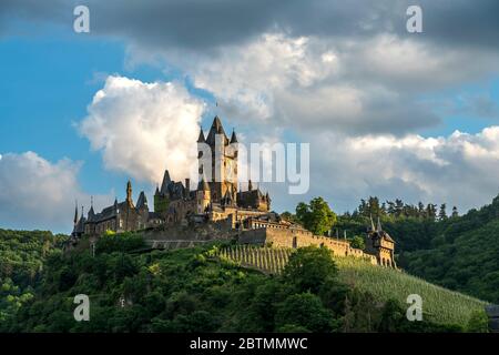 Die Reichsburg in Cochem, Rheinland-Pfalz, Deutschland. Reichsburg Reichsburg, Cochem, Rheinland-Pfalz, Deutschland Stockfoto