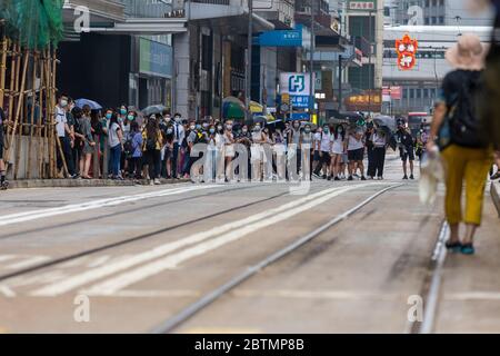 Central, Hongkong. 27. Mai 2020 Hongkong Protestiert Gegen Das Anti-Nationalhymne-Gesetz. Kredit: David Ogg / Alamy Live News Stockfoto