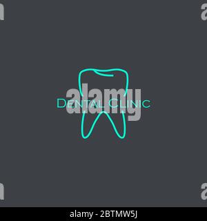 Zahnklinik, Symbol, Logo Design Flat Style Stock Vektor
