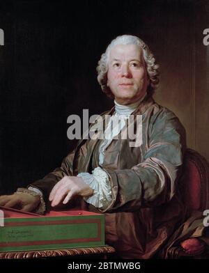 CHRISTOPH GLUCK (1714-1787) Deutscher Opernkomponist mit einem Clavichord in einem Gemälde von Joseph Puplessis aus dem Jahr 1775 Stockfoto