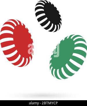Chip mit Schatten auf weißem Hintergrund, Vector Illustration Stock Vektor