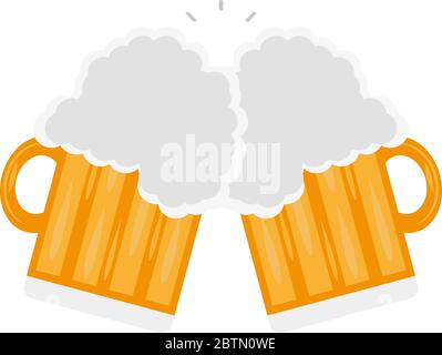 Biergläser. Abbildung: im flachen Stil. Biergläser Symbol. Vector Illustration Stock Vektor