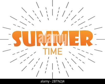 Sommer. Sommer mit Burst. Isolierte Hintergrund. Vector Illustration Stock Vektor