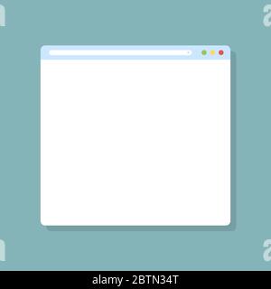 Web-browser-Fenster. Browser in flacher Ausführung. Web-Elements mit Schatten. Vector Illustration Stock Vektor