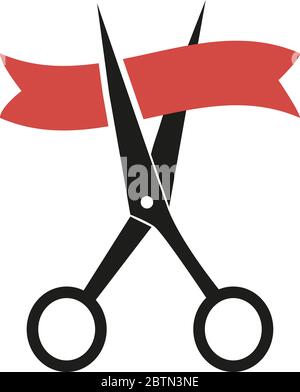 Öffnen Symbol Grant mit Farbband rot gefärbt. Flache Bauform. Vector Illustration Stock Vektor